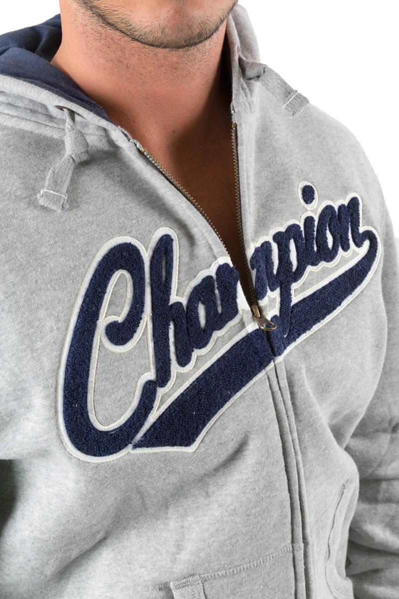 Felpa Uomo Varsity Full Zip Con Cappuccio