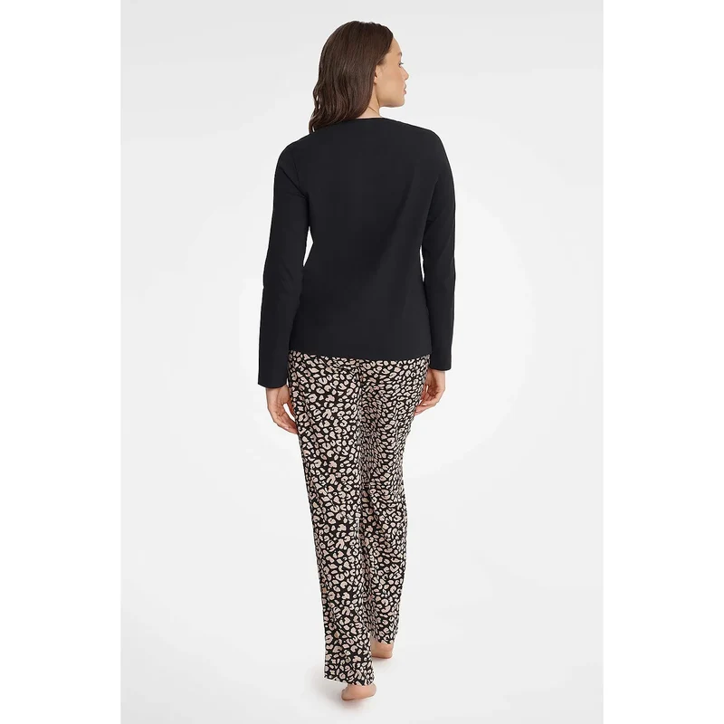 Pyjama érotique femme confortable style moderne matériau doux composition coton-viscose taille élastique ensemble deux pièces lingerie nuit élégance sexy