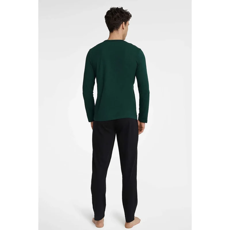 Pyjama homme Henderson coton 100% longues manches pantalon élastique Taille M L XL XXL confort intime lingerie cosy