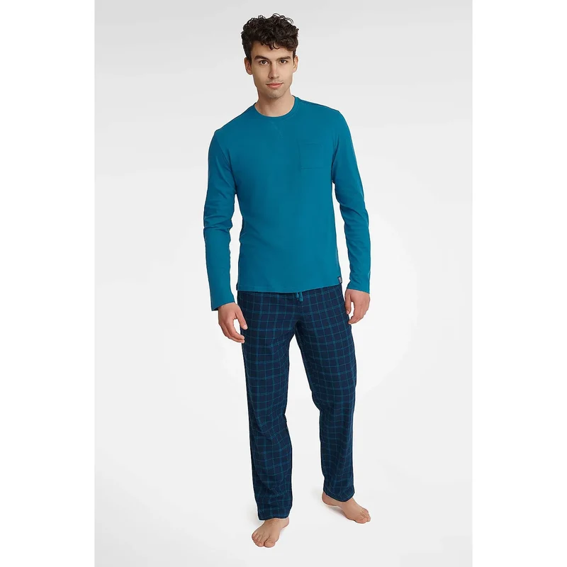 Pyjama homme sexy en coton 100% Taille M à XXXL Design moderne pantalon carreaux Élégance intime couple