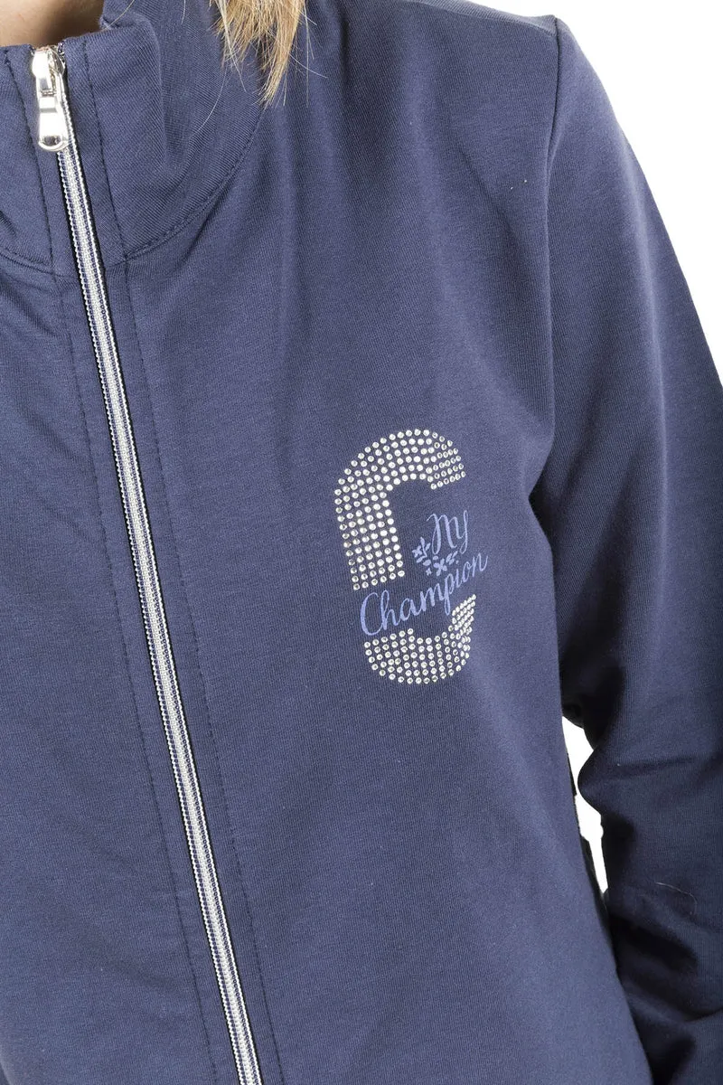 Felpa Donna Full Zip Stras