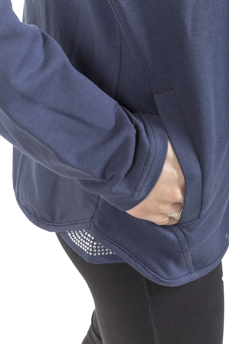 Felpa Donna Full Zip Stras