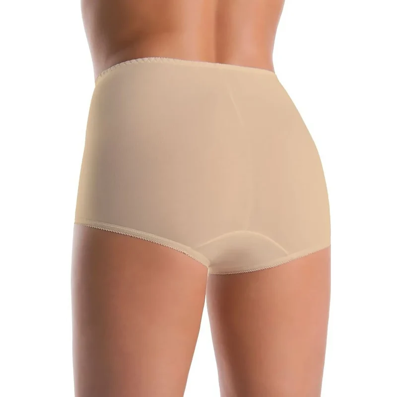 Ensemble de culottes en bambou高 taille haute beige 95% bambou 5% élasthanne comfort femmes minimalist antibactérien antifongique bien-être lingerie quotidienne