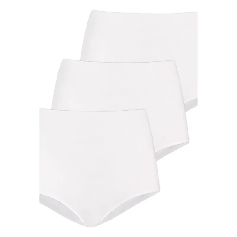 ensemble slips bambou taille haute lot trois pièces antibactérien respirant doux hypoallergénique absorption humidité discret coutures invisibles maintien abdominal confortable