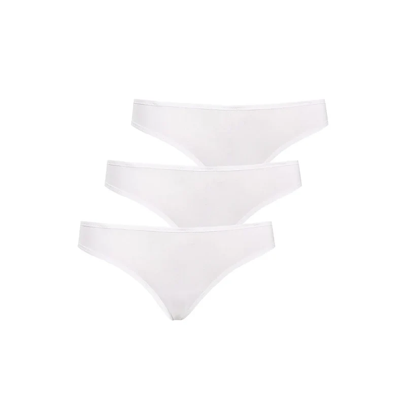 ensemble lingerie bambou blanc trois pieces strings culottes basses douces confortables sexy intimes discrètes respirantes hypoallergéniques sans coutures ceinture large