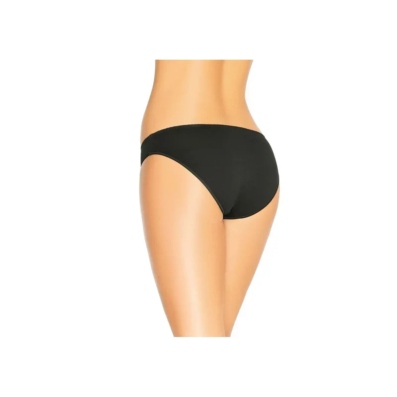 Ensemble de 3 culottes en bambou noires model 183557 Teyli lingerie féminine confortable taille basse sans dentelle bien-être intime