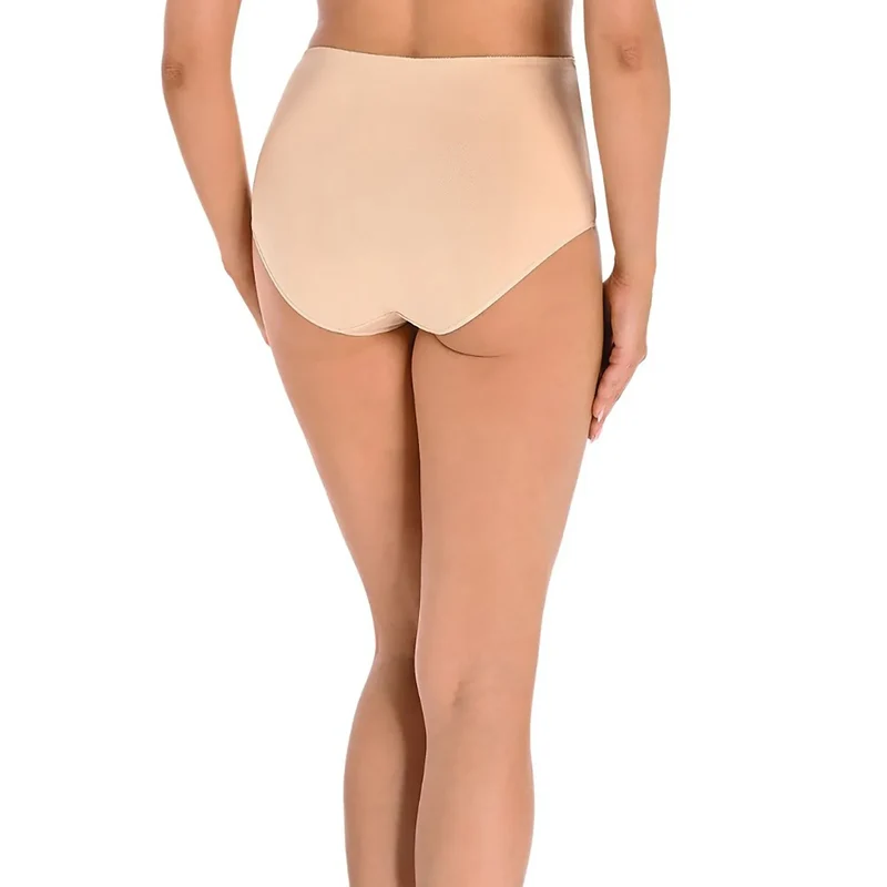 ensemble culottes taille haute beige lot trois coton doux élasthanne coupe classique moyenne invisible sous robes jupes claires