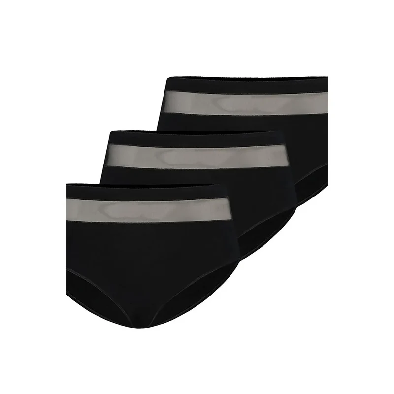 L'ensemble model 183295 Teyli culottes noires haute taille coton Lycra confort support esthétique lingerie féminine sexy