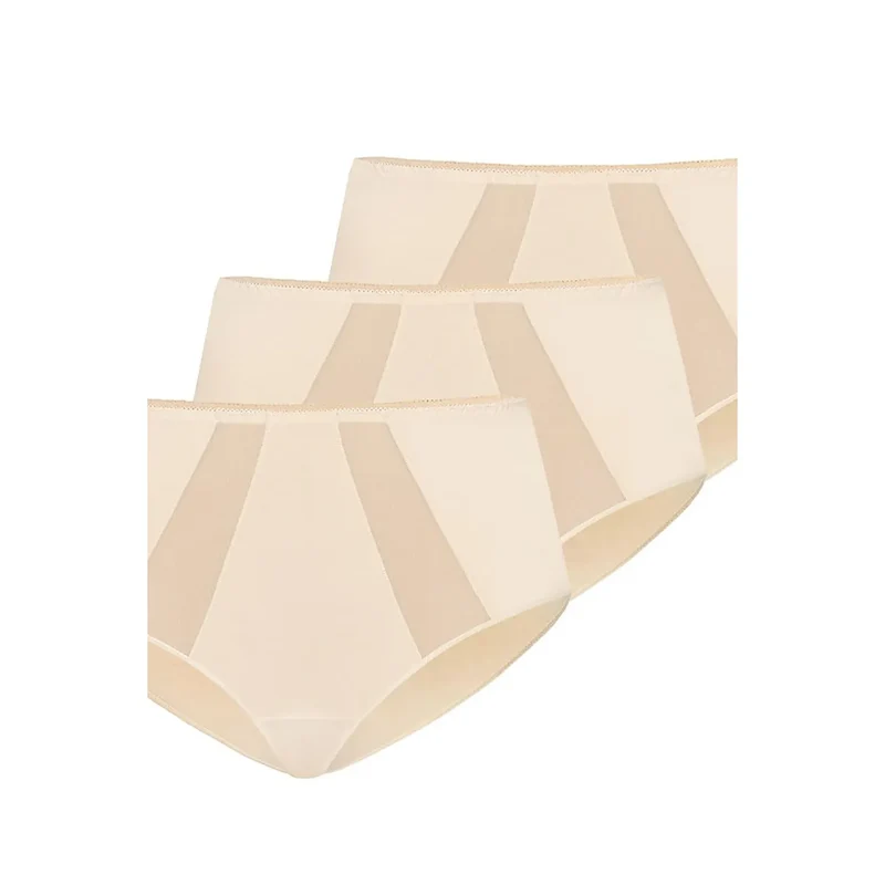 Ensemble de culottes femme couleur chair invisible sous vêtements style maille transparente haute taille confort respirabilité lingerie élégance quotidienne cadeau idéal