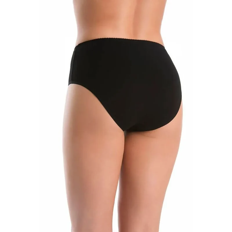 L'ensemble de culottes model 183268 Teyli lingerie féminine confort taille haute coton élasthanne noir sous-vêtements quotidiens cadeau discrétion