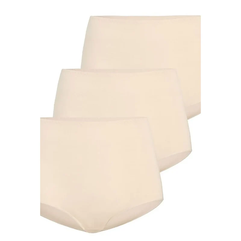 ensemble culottes coton taille haute beige doux respirant élasthanne extensible sans couture maintien couvrant discret confortable