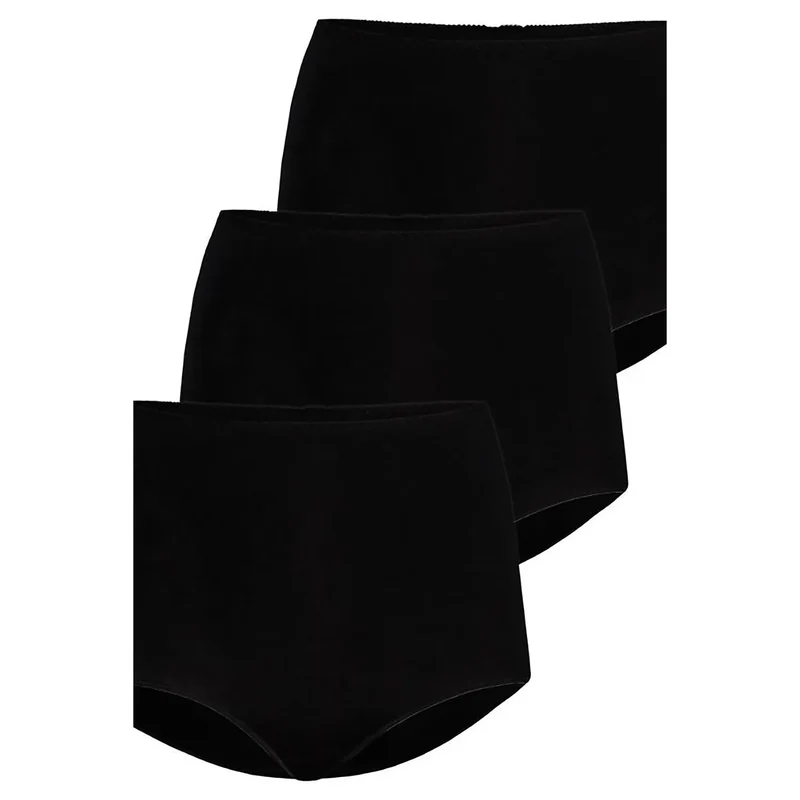 ensemble culottes noires coton élasthanne taille haute confort maximal douces respirantes extensibles ajustement durables coutures plates discrètes minimalistes tailles disponibles