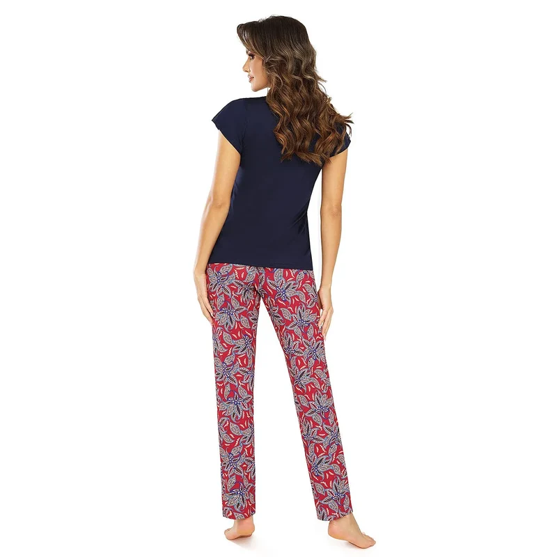 Pyjama femme nuit luxe confort design érotique pyjama deux pièces dentelle fleurs Orient taille ajustée