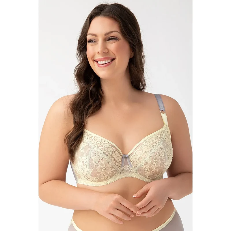 Soutien-gorge dentelle florale Gorsenia lingerie fine confort soutien latéral armatures ajustables sexy féminin elegance