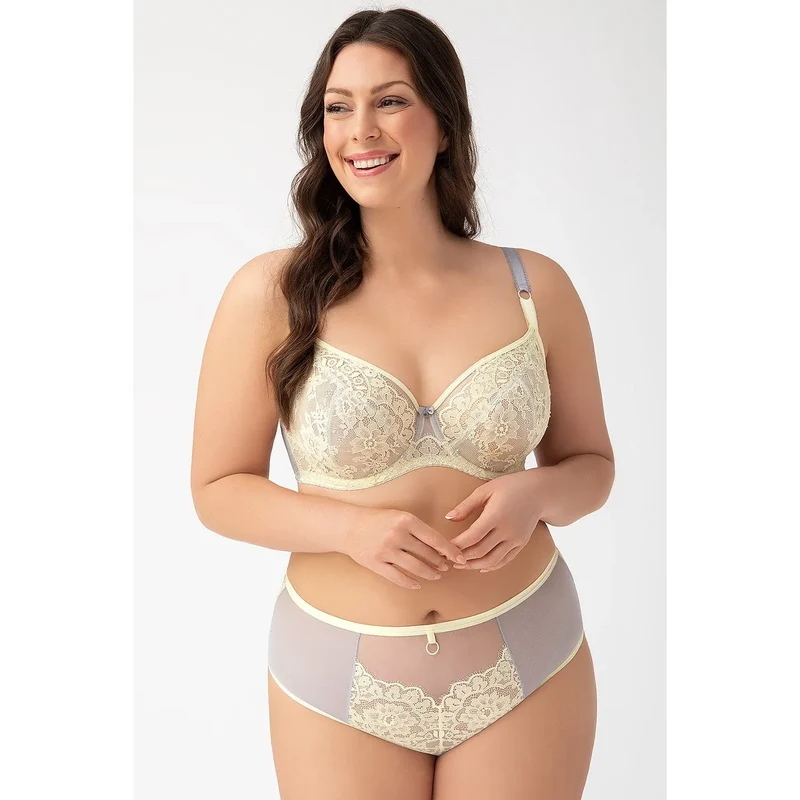 Soutien-gorge dentelle florale Gorsenia lingerie fine confort soutien latéral armatures ajustables sexy féminin elegance