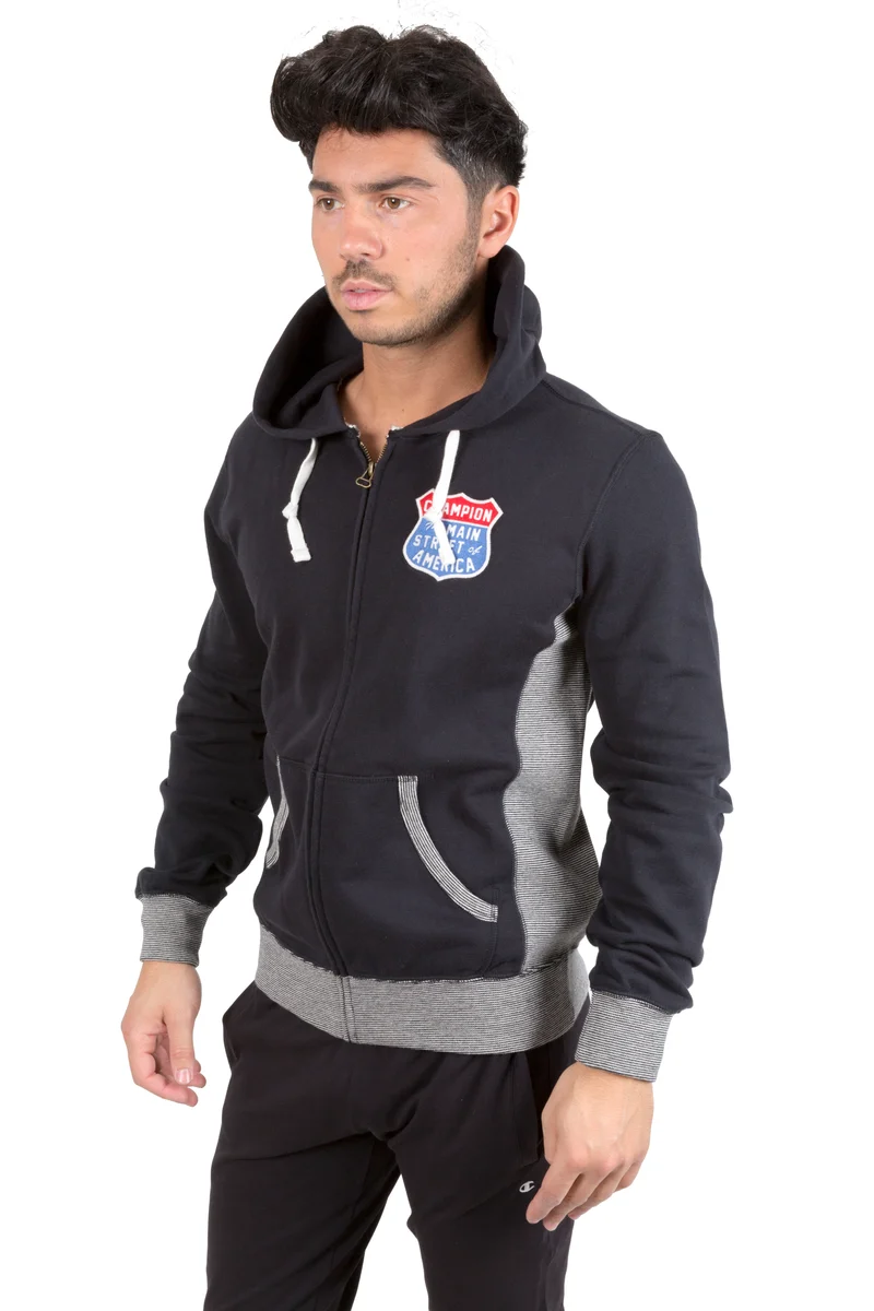 Felpa Full Zip Cappuccio Route 66