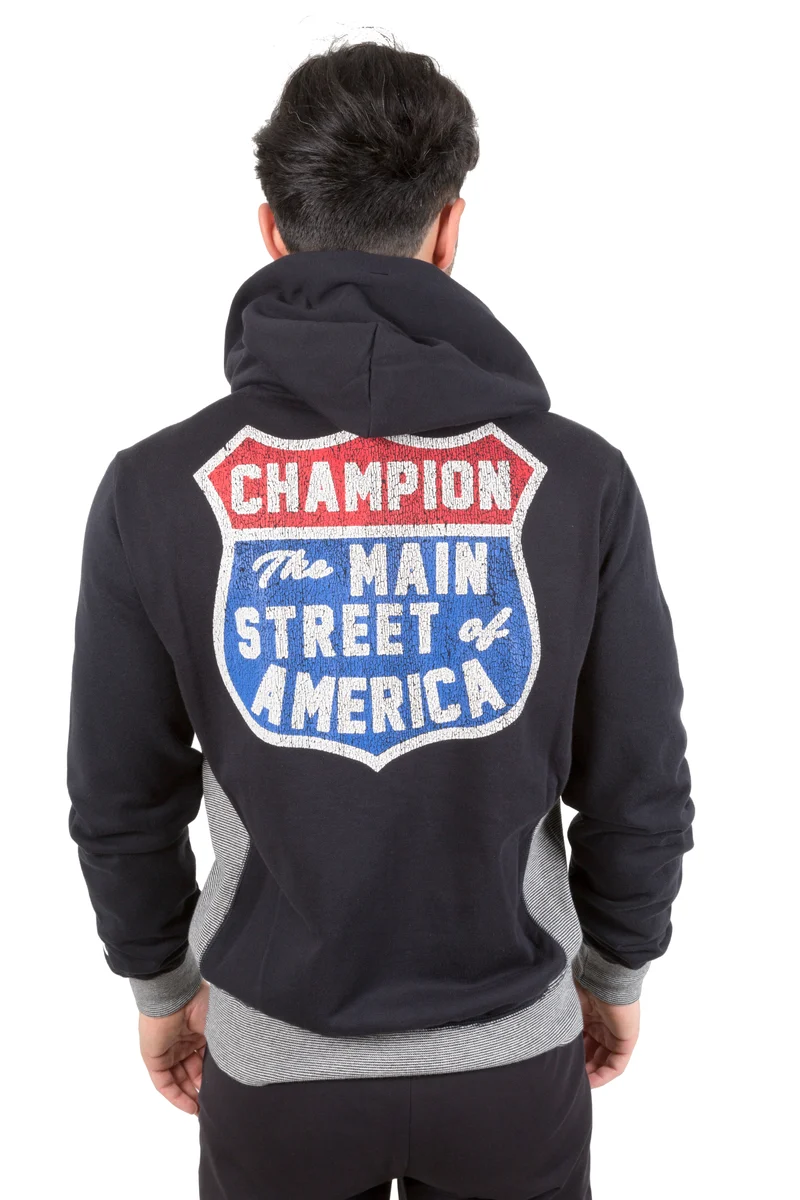 Felpa Full Zip Cappuccio Route 66