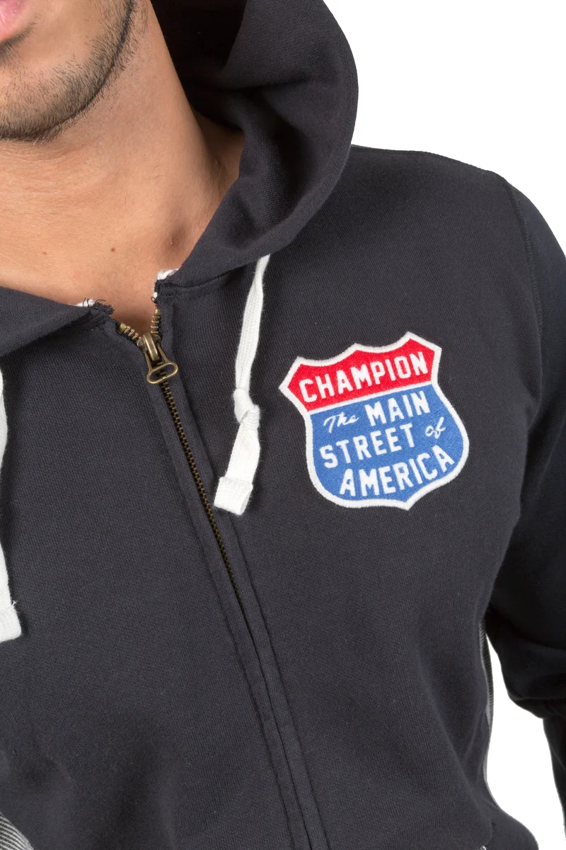 Felpa Full Zip Cappuccio Route 66