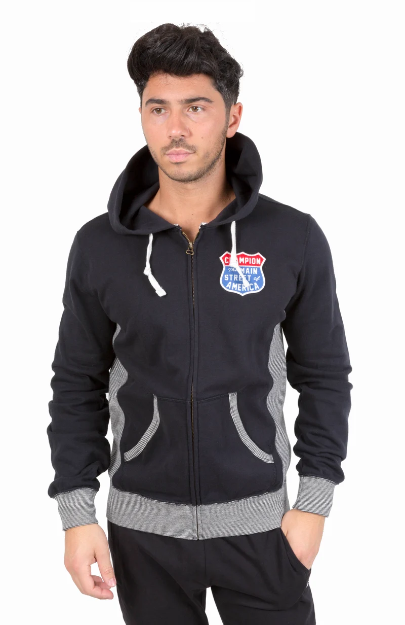 Felpa Full Zip Cappuccio Route 66