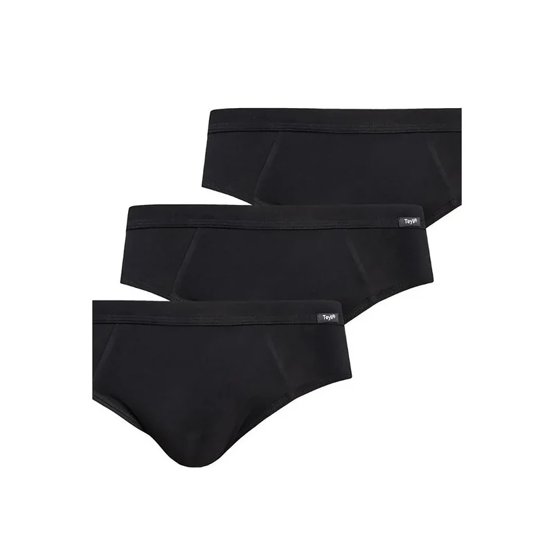 slips homme coton élasthanne taille ajustée noir paquet trois confort respirant doux élastique maintien coutures discrètes intemporel élégant économique