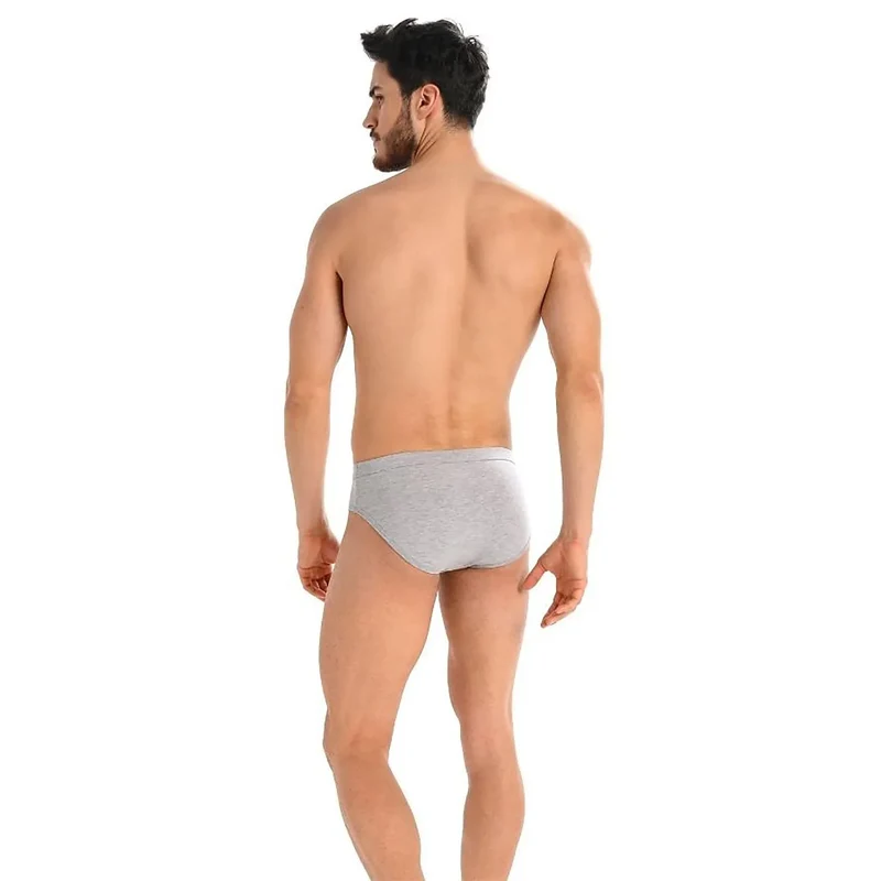 slip homme élégant coton lycra respirant coupe simple logo discret ceinture élastique doux toucher maintien extensible durable gris