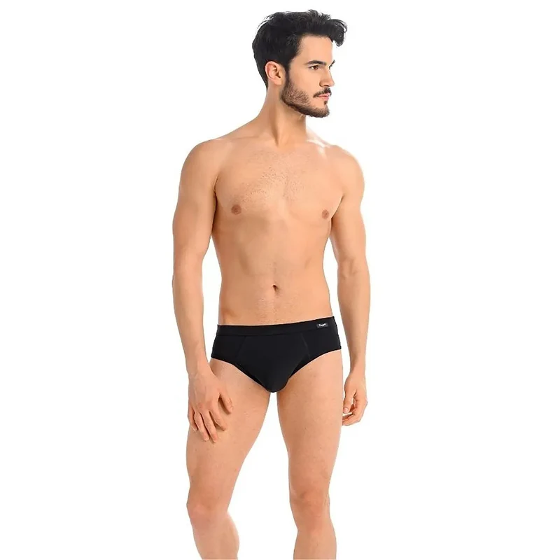 Slip homme confort soutien ergonomique noir ajusté coton aéré design classique logo discret tailles variées