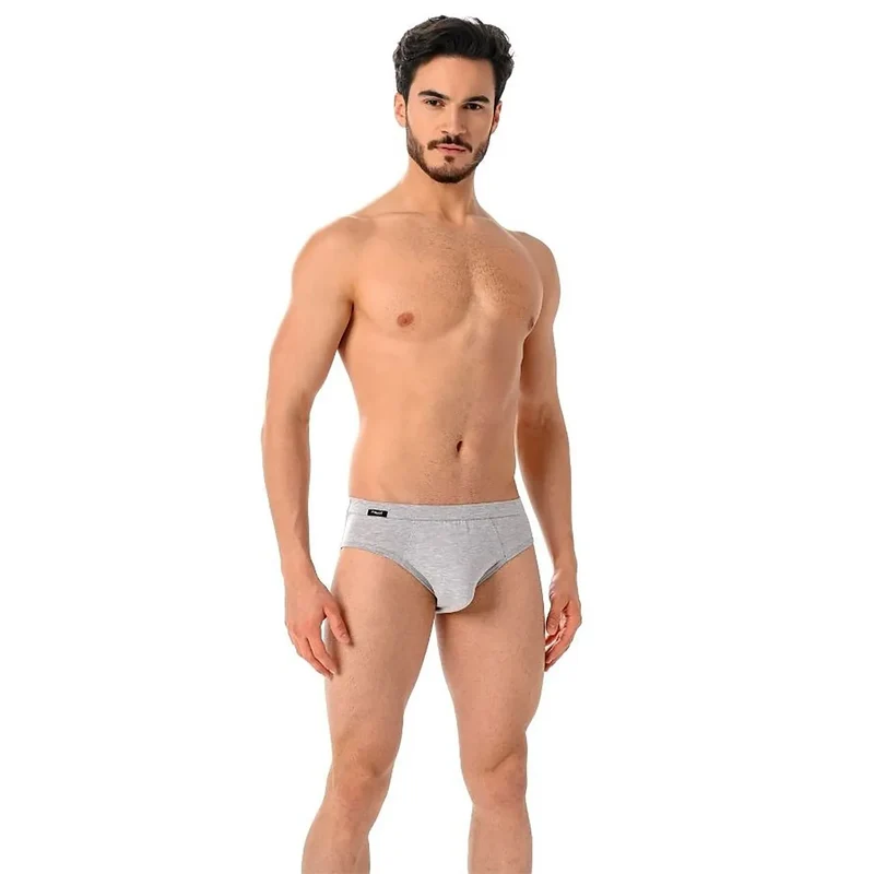 slip homme élégant coton lycra respirant coupe simple logo discret ceinture élastique doux toucher maintien extensible durable gris