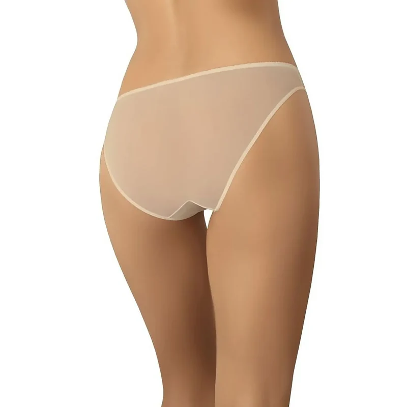 Ensemble culottes féminines dentelle beige clair Teyli 182900 trio douceur microfibre extensible élastique taille invisible confortable sophistiquée séduction