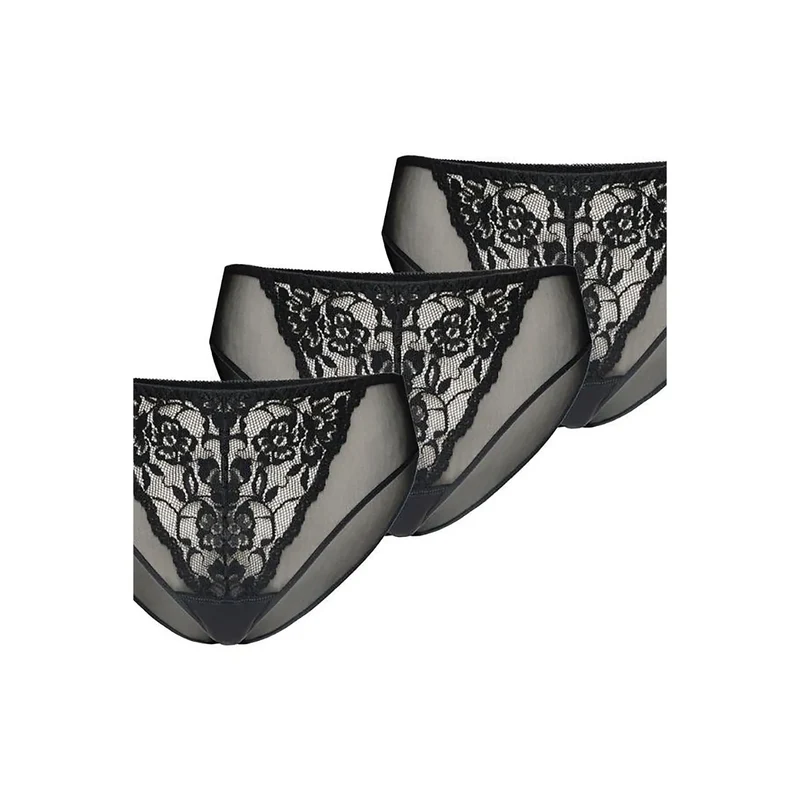 Ensemble de culottes dentelle maille floral noir lingerie érotique femmes sophistication confort lingerie sexy maille transparente dentelle florale