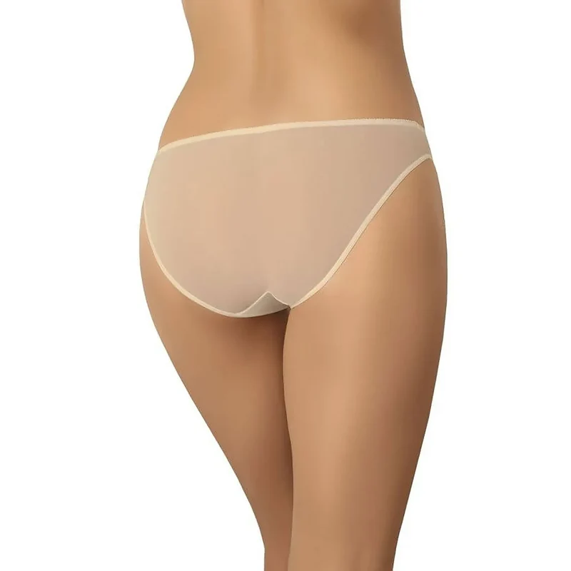 L'ensemble model 182894 Teyli culottes transparentes sexy classique taille basse sans dentelle beige XS à XL