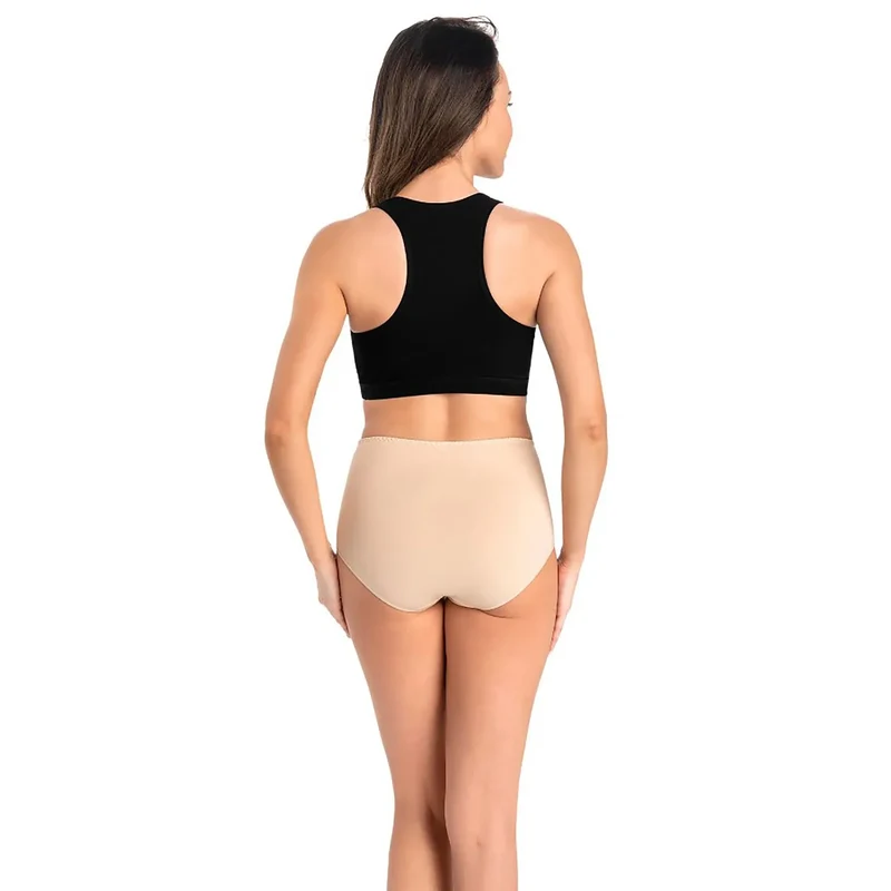 culottes taille haute beige chair sans coutures coton élasthanne confort maintien élastique douceur quotidien lot trois femmes