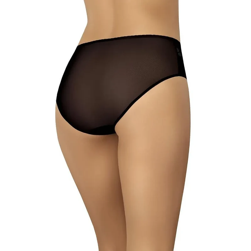 ensemble culottes noires dentelle florale taille haute lot trois maille fine transparente aérée respirante élégante sensuelle confortable douce élastique féminine