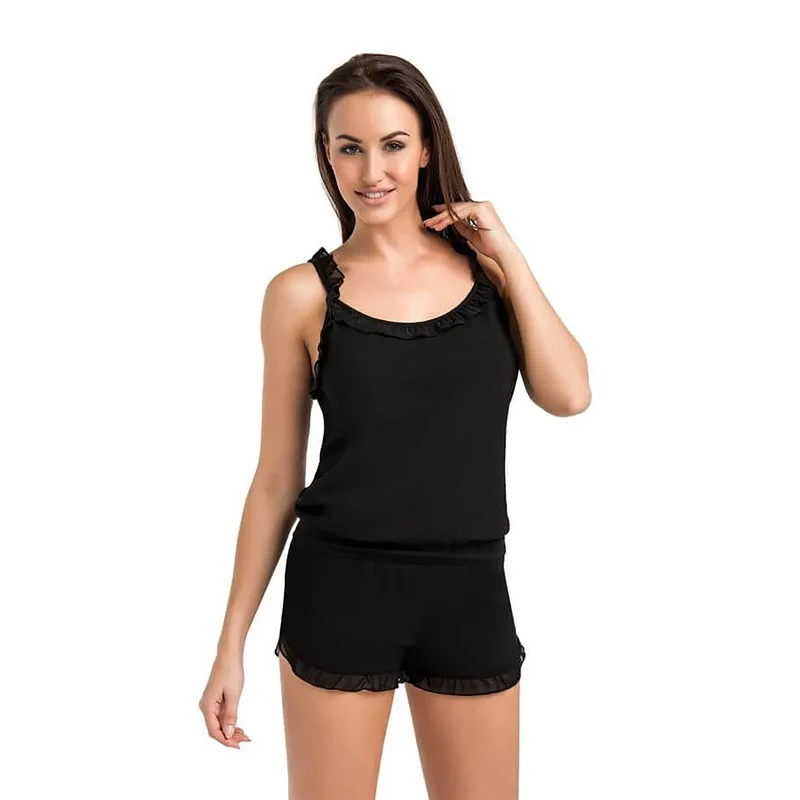 Pyjama en viscose pour femme, confort et style sexy, modèle ample, nuisette à bretelles, short élastique, idéal pour la nuit