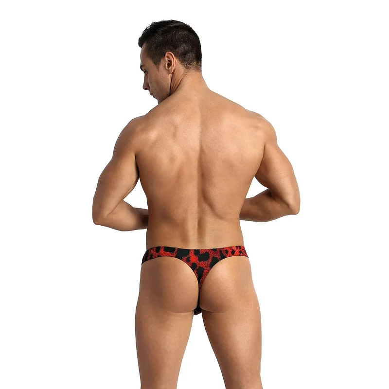 Sous-vêtement masculin design audacieux imprimé animalier confort exceptionnel élasthanne polyamide taille ajustée homme style sexy