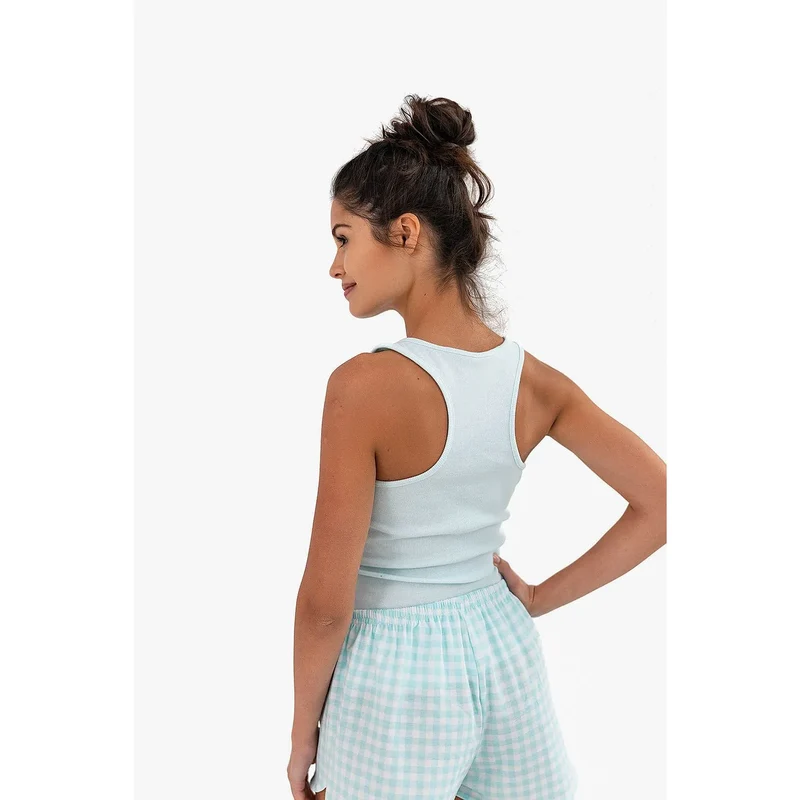 Tricot model 179545 Sensis T-shirt en coton côtelé haute qualité elasthanne 3% taille ajustée sport lingerie