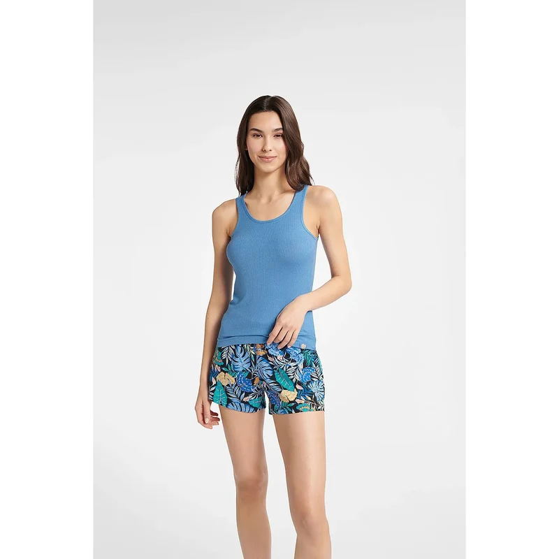 Pyjama deux-pièces court floral BAKU Henderson 175815 matelas à langer confortable été dormir lingerie sexy intime femmes