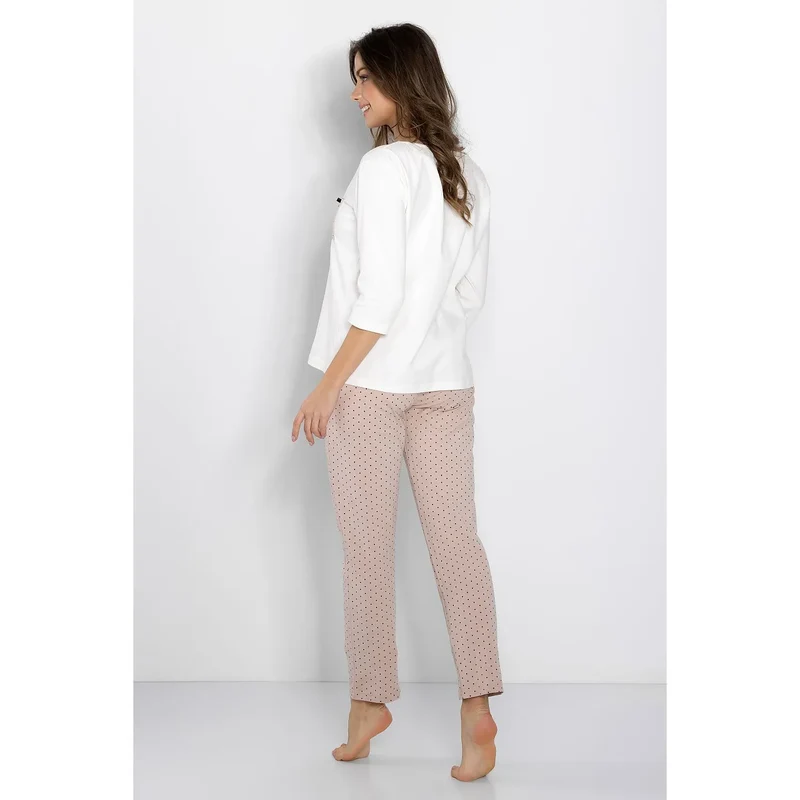 Pyjama femme Nuit Confort Matière Douce Coton Élasthanne Blouse Pantalon Style Décontracté Intimité Élégance