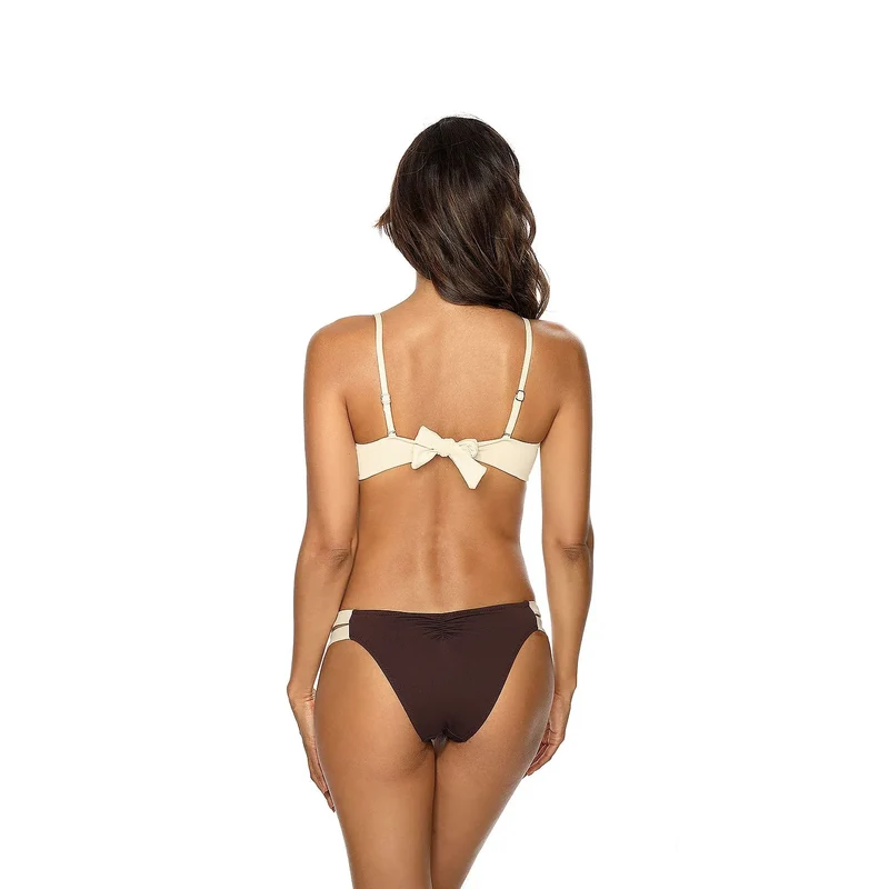 Maillot de bain deux pièces Etna bandeau bikini bretelles ajustables détails ornementaux elasthanne polyamide plage piscine