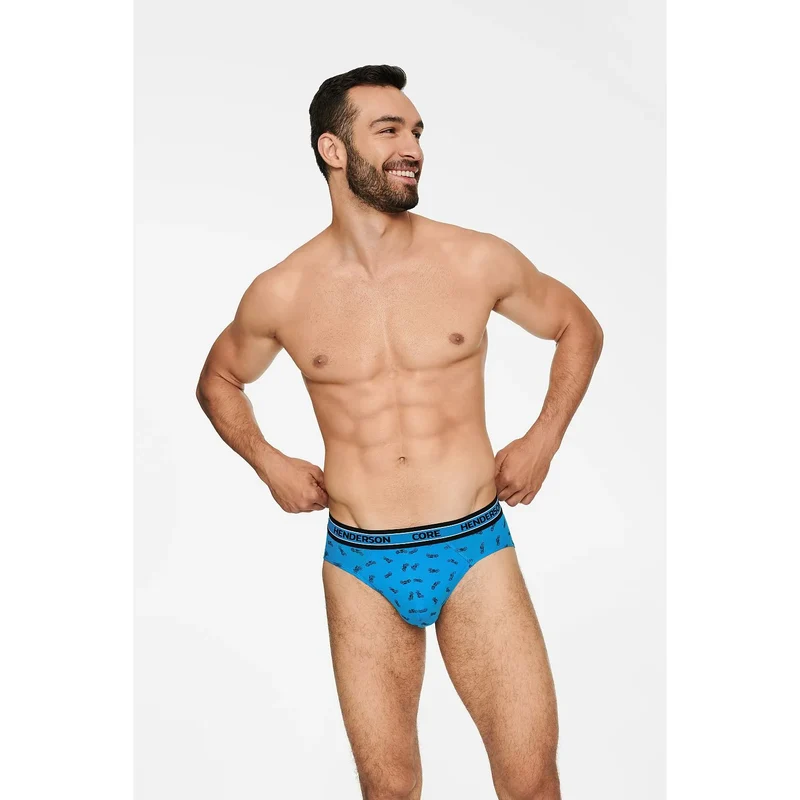 L'ensemble model 171358 Henderson slip confortable HENDERSON BOOST uni gris et bleu motif moto taille élastique logo coton 95% elasthanne 5% hommes lingerie intime sexy