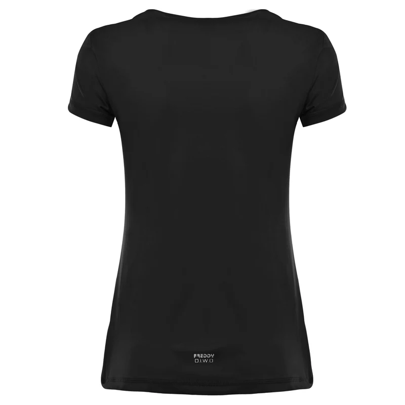 T-Shirt Donna Aderente con Collo Tondo