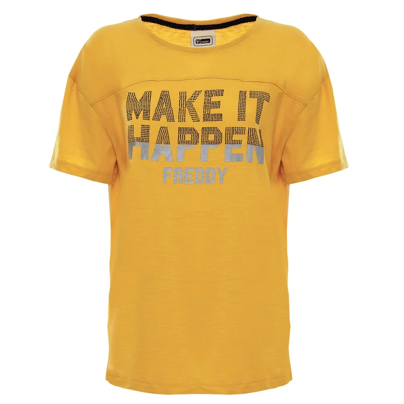 T-Shirt Donna Maniche Corte Stampa Degradé