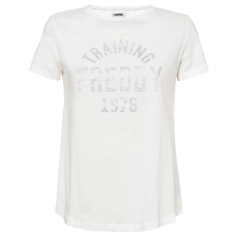 T-Shirt Donna Maniche Corte Stampa Frontale