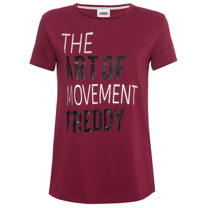T-Shirt Donna Maniche Corte Stampa Frontale