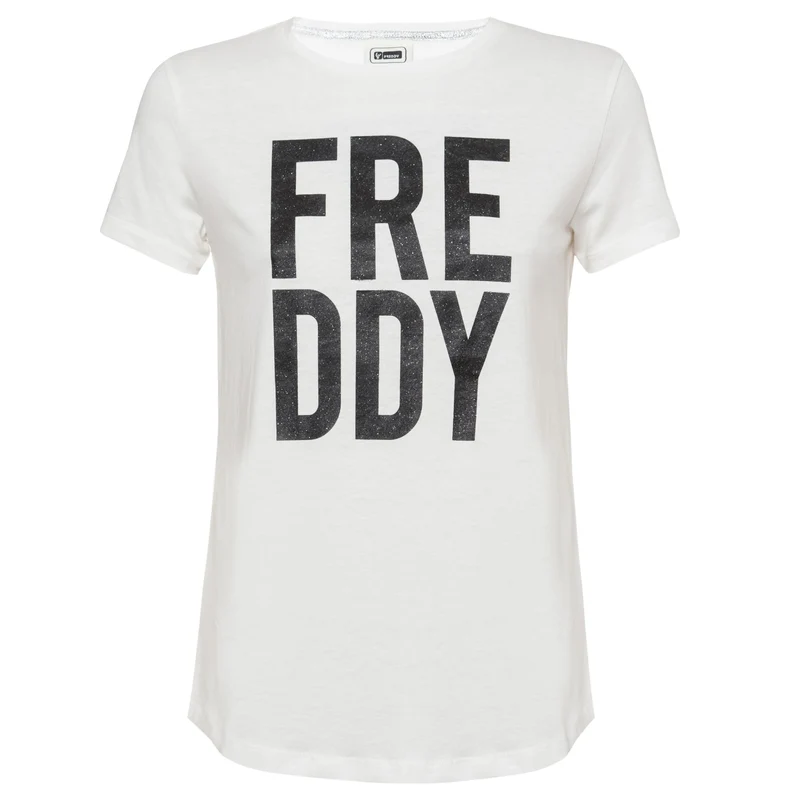 T-Shirt Donna Maniche Corte Stampa Frontale