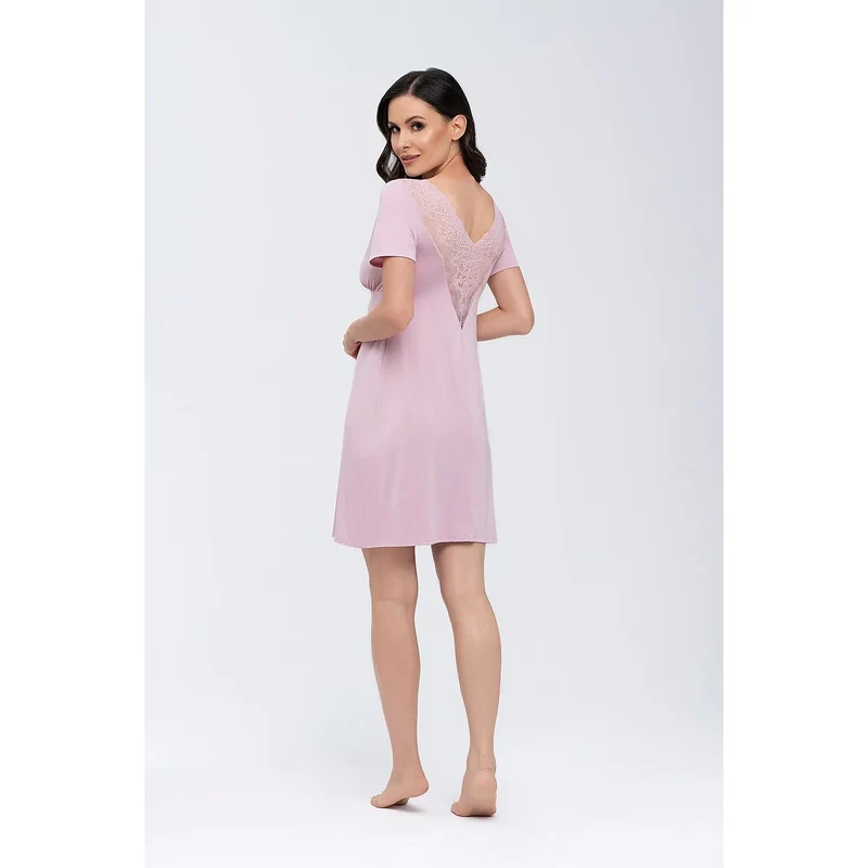 Chemise de nuit en dentelle Babella 170101 viscose élasthanne confort érotique femmes court manches design élégant lingerie intime nuits douces