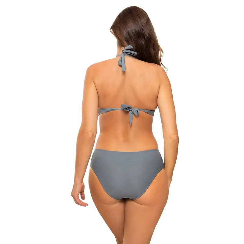 Maillot de bain une pièce effet push-up soutien-gorge noué dos tissu italien Carvico Tessuti élasthanne polyamide taille supérieure discrétion lingerie bien-être intime