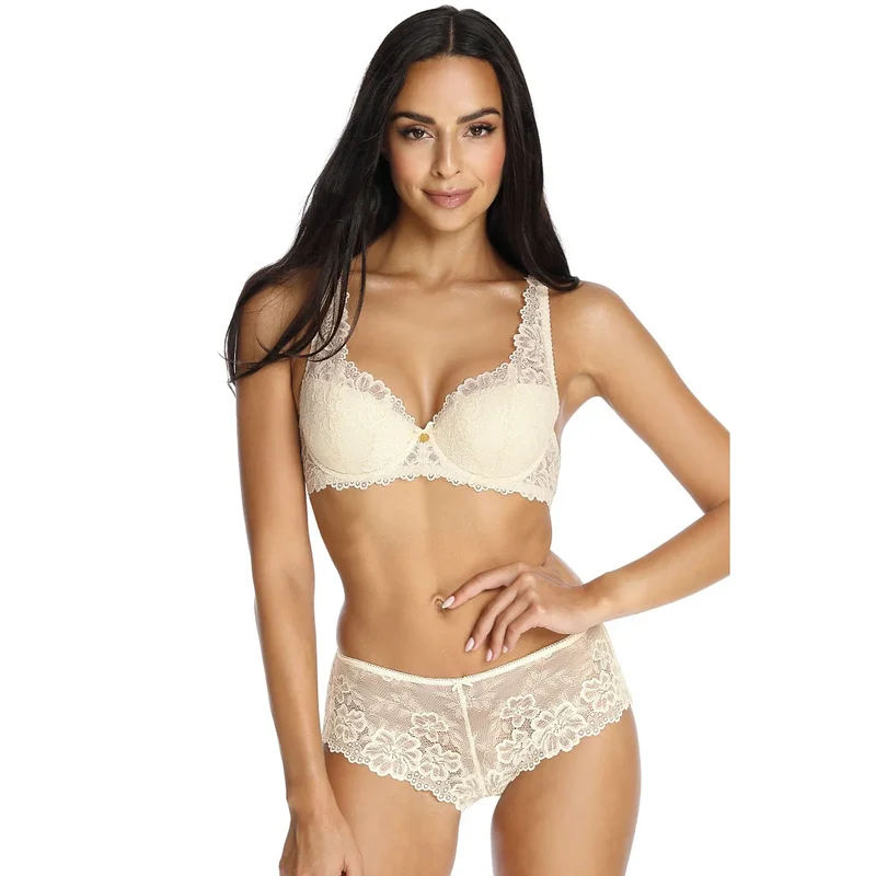 Shorts en dentelle floral model 166216 Mat lingerie féminine romantique taille basse élasthanne polyamide coton taille 36-44