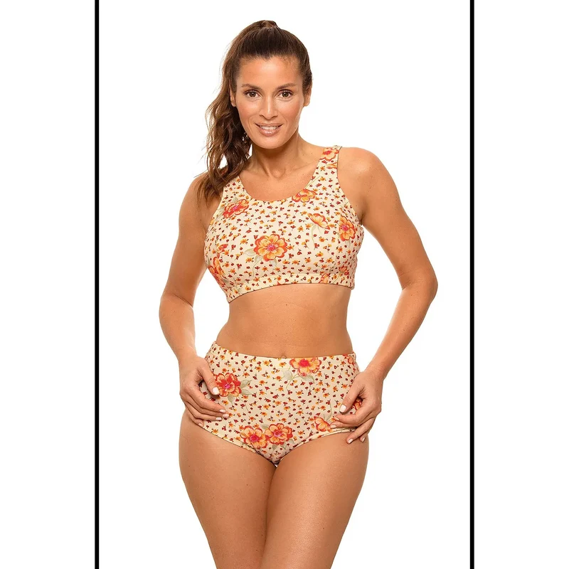 Maillot de bain deux pièces style sportif soutien-gorge élastique taille haute tissu italien Carvico Tessuti élégance confort bronzage couleurs vives produit polonais