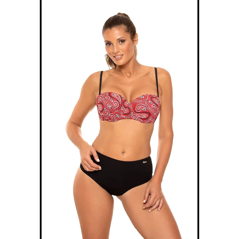 Maillot de bain deux pièces Marko 165711 bikini push-up en tissu Carvico Tessuti Italie fabriqué Pologne neckline cœur brief haute