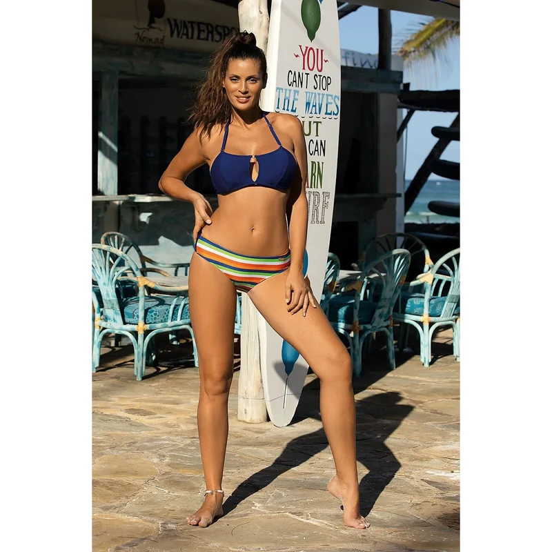 maillot bain deux pièces effet rehausseur soutien gorge sans rembourrage dos noué bretelles réglables culotte doublée tissu italien élasthanne polyamide